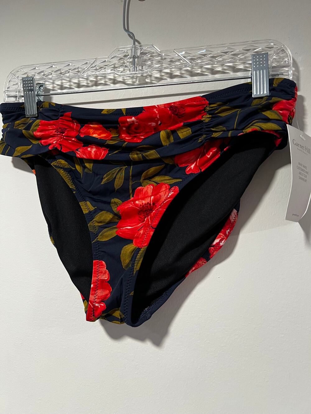 NWT Garnet Hill Floral Bikini Bottom Full Coverage Sz 6